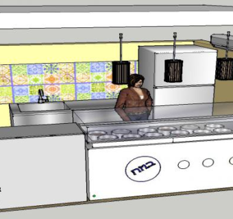冰淇淋展厅店铺SU模型下载_sketchup草图大师SKP模型