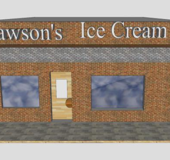 甜品店道森冰淇淋SU模型下载_sketchup草图大师SKP模型