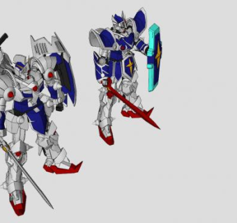 高达机器人骑士SU模型下载_sketchup草图大师SKP模型