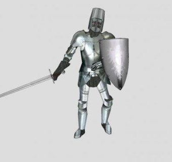 中世纪铁制盔甲骑士SU模型下载_sketchup草图大师SKP模型
