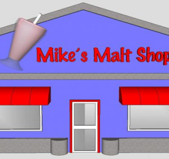 冰淇淋小店甜品展厅SU模型下载_sketchup草图大师SKP模型