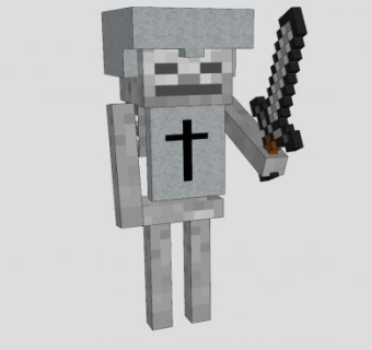 《我的世界》骷髅骑士SU模型下载_sketchup草图大师SKP模型