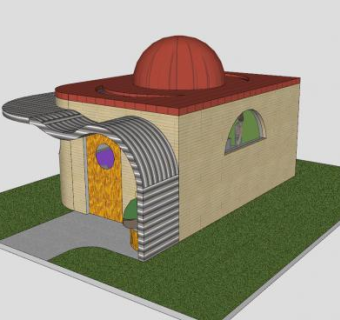 现代冰淇淋商店SU模型下载_sketchup草图大师SKP模型