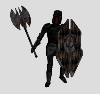持兵器的黑暗骑士SU模型下载_sketchup草图大师SKP模型