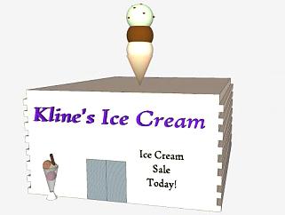 <em>甜品</em>展厅冰淇淋店SU模型下载_sketchup草图大师SKP模型