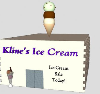 甜品展厅冰淇淋店SU模型下载_sketchup草图大师SKP模型