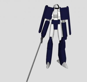 蓝骑士机器人SU模型下载_sketchup草图大师SKP模型