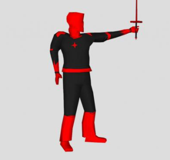 烈火骑士SU模型下载_sketchup草图大师SKP模型