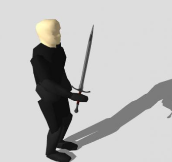 黑色盔甲骑士SU模型下载_sketchup草图大师SKP模型