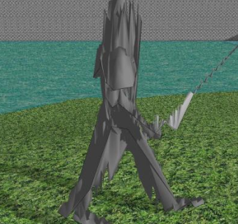 困在绿地上的骑士SU模型下载_sketchup草图大师SKP模型