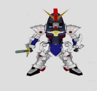 SD高达机械骑士SU模型下载_sketchup草图大师SKP模型
