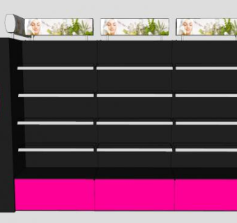 化妆品货架SU模型下载_sketchup草图大师SKP模型
