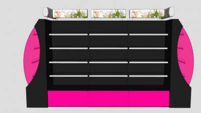 化妆品货架SU模型下载_sketchup草图大师SKP模型