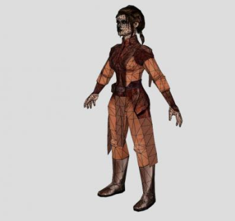 绝地武士团巴丝蒂拉·尚人物SU模型下载_sketchup草图大师SKP模型