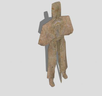 十字军骑士雕像SU模型下载_sketchup草图大师SKP模型