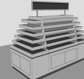 零售设计化妆品展示SU模型下载_sketchup草图大师SKP模型