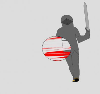 简易2D骑士SU模型下载_sketchup草图大师SKP模型