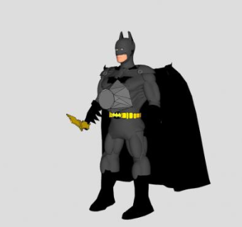 蝙蝠侠人物SU模型下载_sketchup草图大师SKP模型