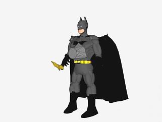 蝙蝠侠人物SU模型下载_sketchup草图大师SKP模型