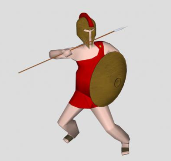 斯巴达勇士骑兵SU模型下载_sketchup草图大师SKP模型