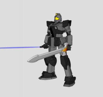 RGM-79机动战士SU模型下载_sketchup草图大师SKP模型