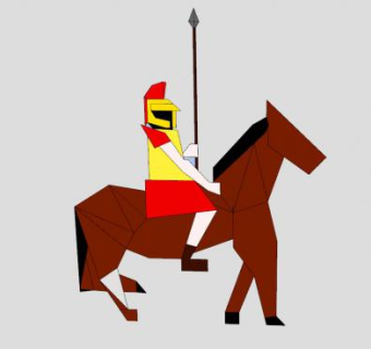 战马上的骑士SU模型下载_sketchup草图大师SKP模型