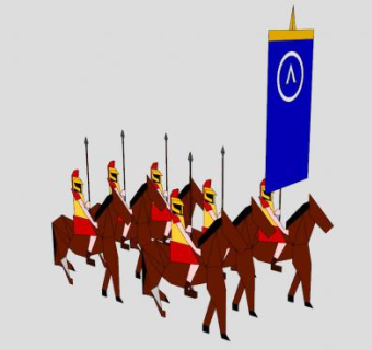 斯巴达骑士队伍SU模型下载_sketchup草图大师SKP模型