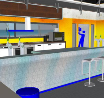 微醺酒保水吧工作室SU模型下载_sketchup草图大师SKP模型