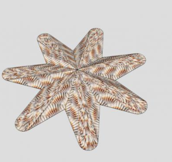 七角海星动物SU模型下载_sketchup草图大师SKP模型