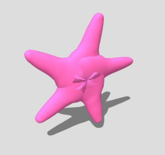 粉色的五角海星SU模型下载_sketchup草图大师SKP模型