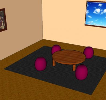 沙龙店铺咖啡桌展厅SU模型下载_sketchup草图大师SKP模型