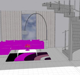 美容院展厅沙龙店铺SU模型下载_sketchup草图大师SKP模型