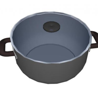 双把手铁锅玻璃盖SU模型下载_sketchup草图大师SKP模型