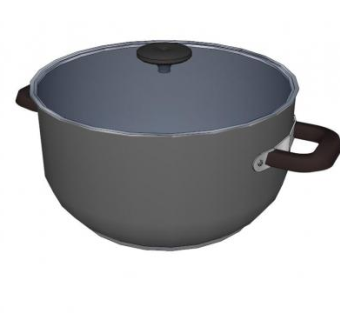 炊事厨具铁制烹饪锅SU模型下载_sketchup草图大师SKP模型