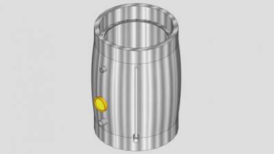 电热不锈钢水桶SU模型下载_sketchup草图大师SKP模型