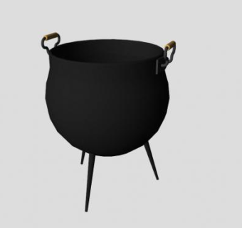 皂锅铁制皂锅SU模型下载_sketchup草图大师SKP模型