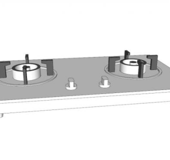 台式煤气灶SU模型下载_sketchup草图大师SKP模型