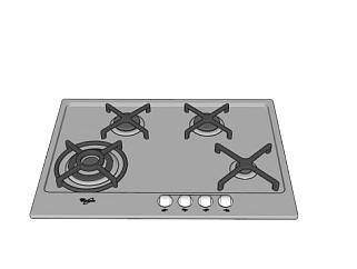 现代厨房炊具炉灶SU模型下载_sketchup草图大师SKP模型