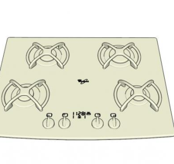 嵌入式煤气灶SU模型下载_sketchup草图大师SKP模型