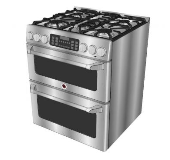 带煤气灶的烤箱SU模型下载_sketchup草图大师SKP模型