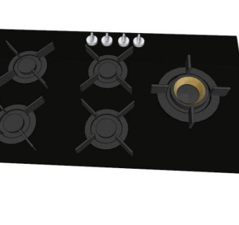 嵌入式多眼燃气灶SU模型下载_sketchup草图大师SKP模型