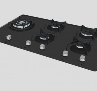 嵌入式灶多眼灶台SU模型下载_sketchup草图大师SKP模型