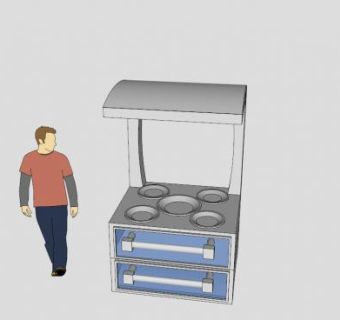 一体式灶台柜SU模型下载_sketchup草图大师SKP模型