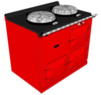 一体式红色烧烤灶台柜SU模型下载_sketchup草图大师SKP模型