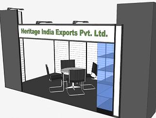 印度传统出口公司店铺SU模型下载_sketchup草图大师SKP模型