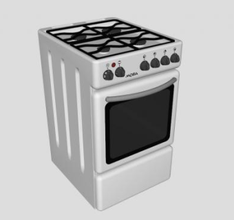 一体式炊具燃气灶烤箱SU模型下载_sketchup草图大师SKP模型