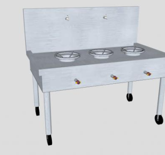 移动式煤气灶SU模型下载_sketchup草图大师SKP模型