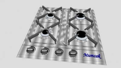 嵌入式炊具燃气灶SU模型下载_sketchup草图大师SKP模型