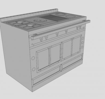 多功能灶台柜SU模型下载_sketchup草图大师SKP模型