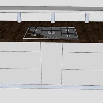 高档住宅烹饪灶台SU模型下载_sketchup草图大师SKP模型